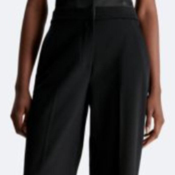 Brand New Calvin Klein Women's Classic Black Tuxedo Pants - Picture 10 of 10